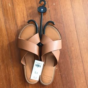 Abercrombie and Fitch Brown Strappy slide sandals